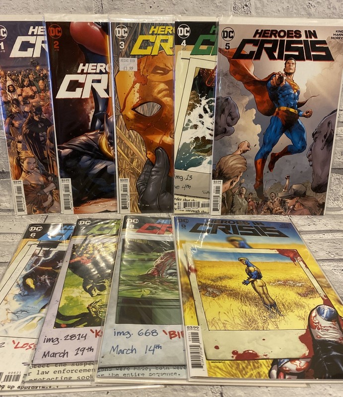 Heroes in Crisis #1-9 Full Set (2018) – DC Comics – Bagged And Boarded