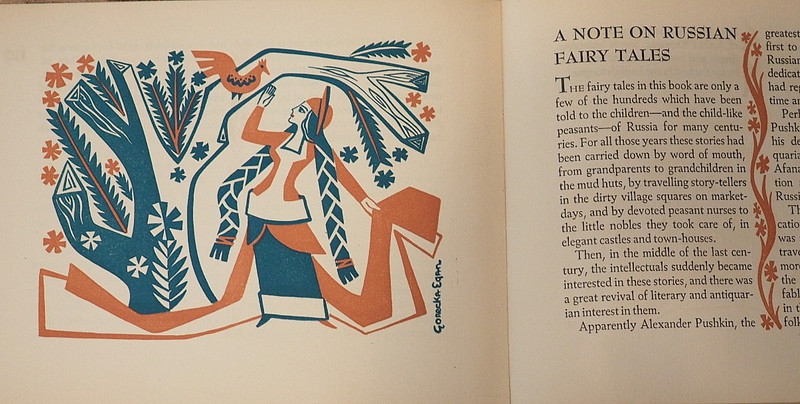 A GEM! Vintage rare RUSSIAN FOLK TALES Illust. Ericka Gorecka-Egan HC Case 1946 gallery