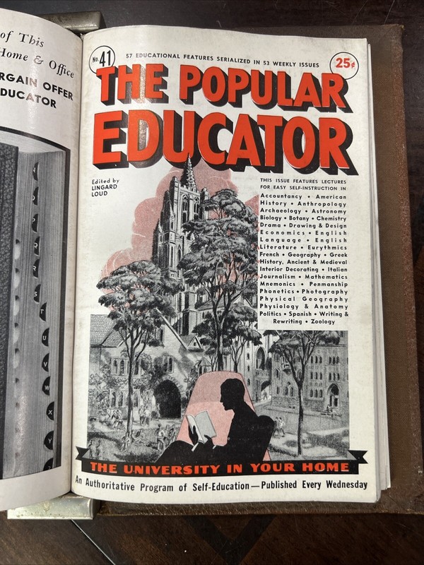 The Popular Educator 1938 in decorative Binder 8 Issues (37-42) gallery