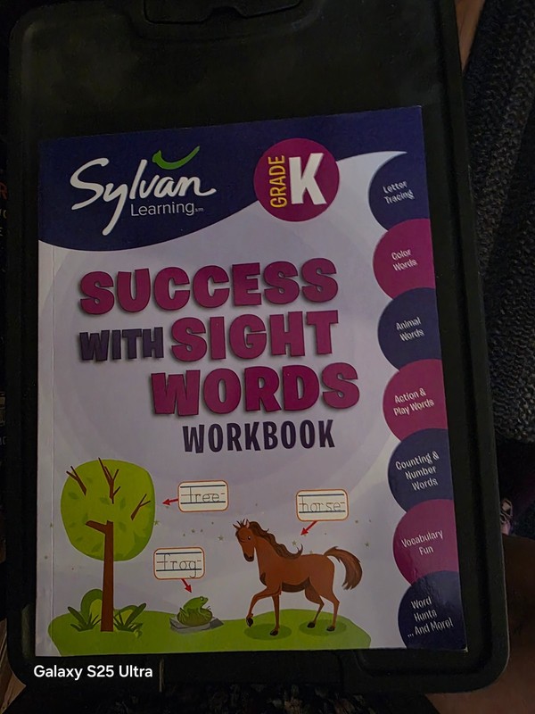 Success with Sight Words Workbook Grade K Sylvan Learning