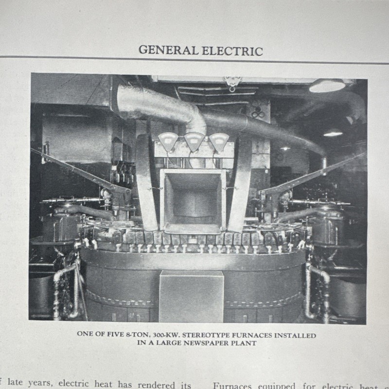 1929 GENERAL ELECTRIC GE ENGINEERING BULLETIN “Electric Heat in Industry” gallery