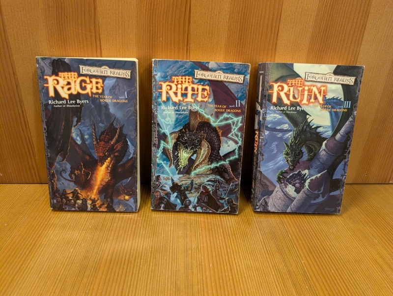 Forgotten Realms THE YEAR OF ROGUE DRAGONS Trilogy Richard Byers RAGE RUIN RITE
