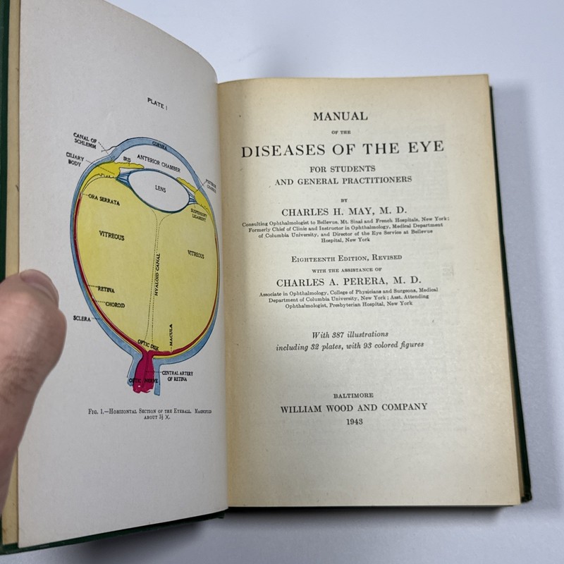 1943 Manual Of the Diseases Of the Eye Charles May Ophthalmology Medical Vtg gallery