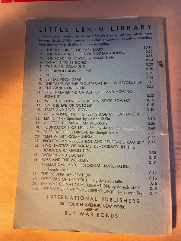 The Threatening Catastrophe and How to Fight It by V.I. Lenin (1932 Edition) gallery