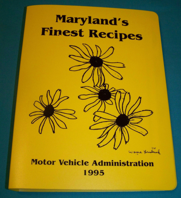 Maryland Motor Vehicle Administration Employees Cookbook 1995 MD