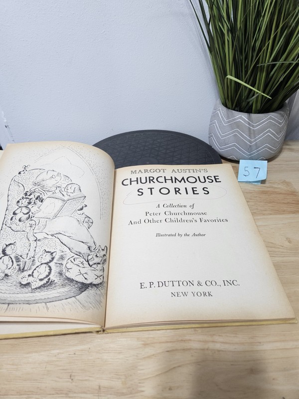 1956 Churchmouse Stories by Margot Austin E.P. Dutton Hardcover gallery