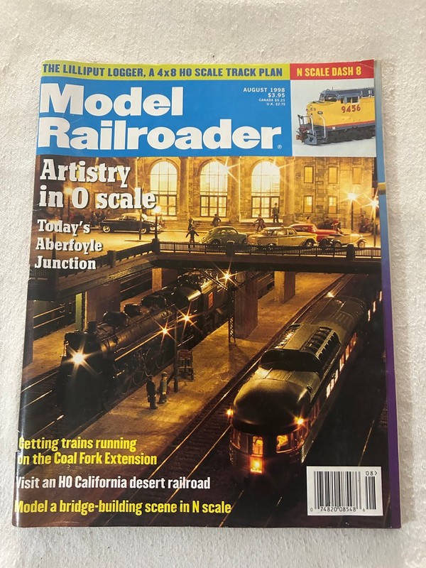 Model Railroader Magazine August 1998 Aberfoyle Junction HO N Scale Kalmbach