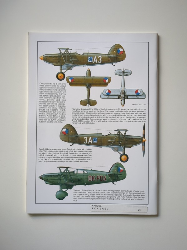 MBI Avia B-534 Airplane Planes Softcover Book English/Czech Text VTG gallery