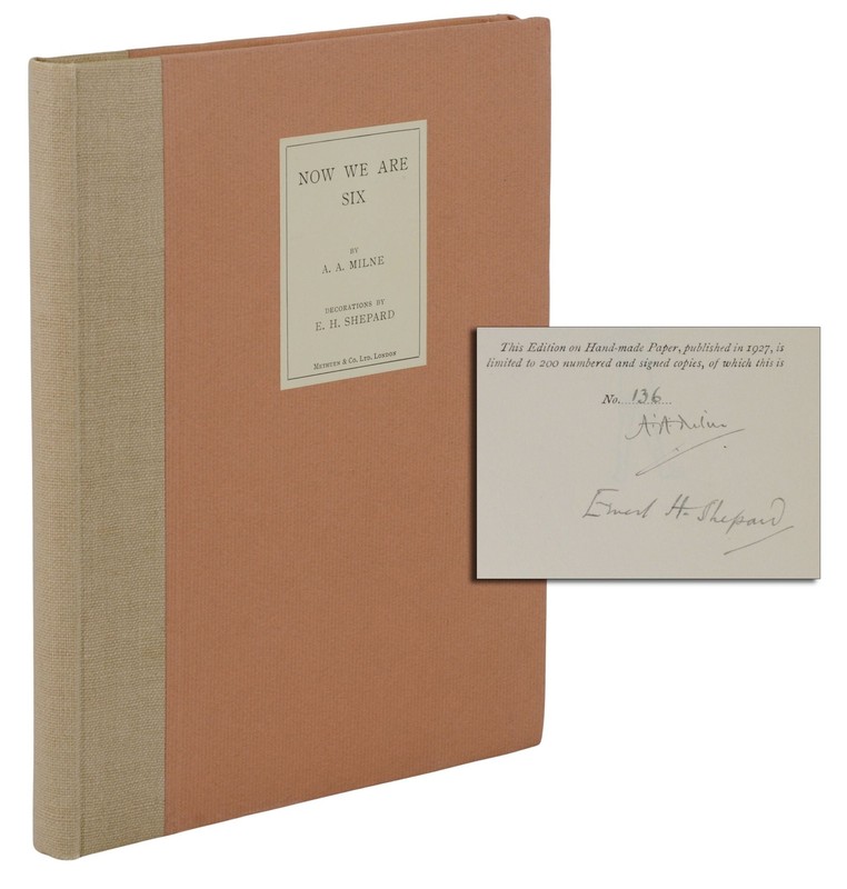 Now We Are Six ~ SIGNED by A. A. MILNE & E. H. SHEPARD ~ Limited First Edition