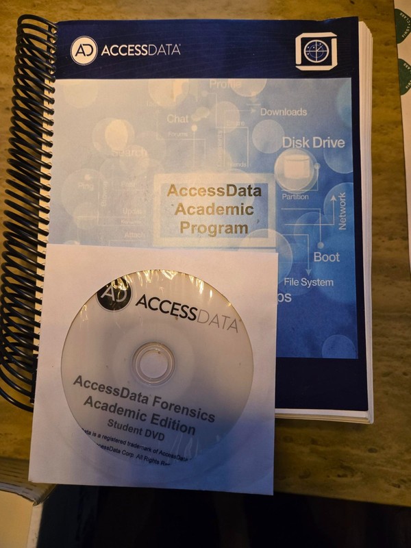 AccessData Forensics Training Manual Academic Edition Spiral Bound with disc