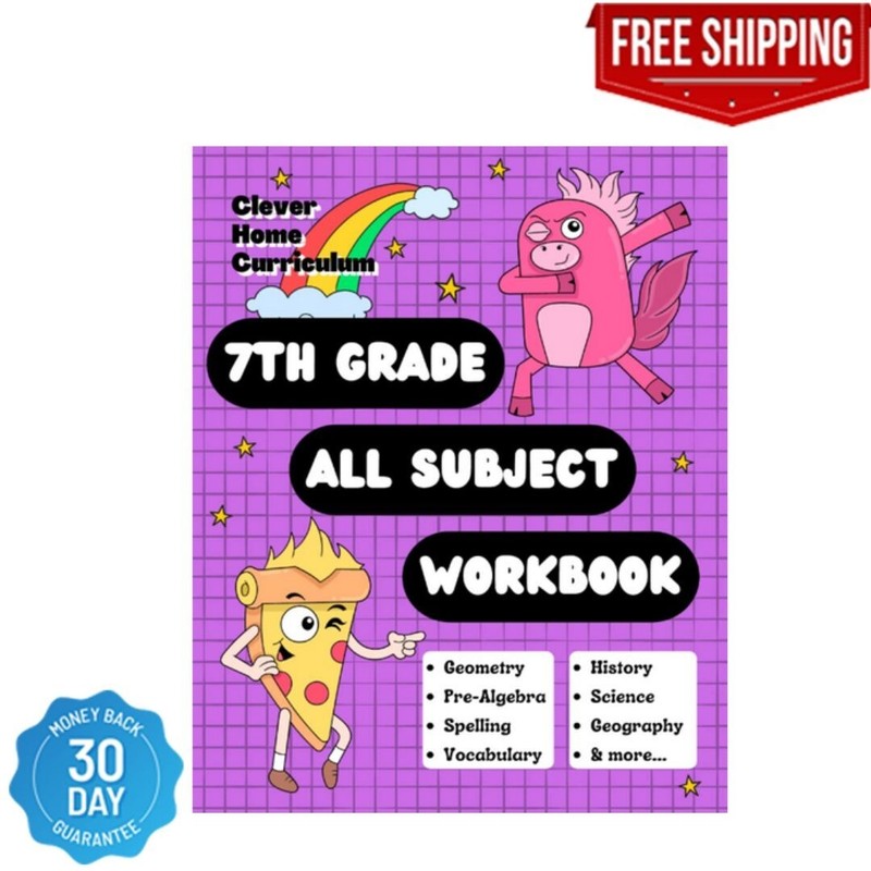 7Th Grade All Subject Workbook: Grade 7 All-In-One Workbook (Homeschool 7Th Grad