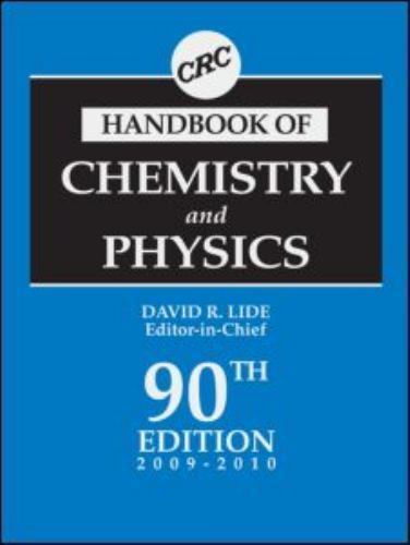 CRC Handbook of Chemistry and Physics by David R. Lide (2009, Hardcover, New…