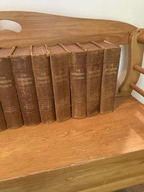 Rare 1893 The International Cyclopedia 15 Vol Set - Original Case, Leather Bound gallery