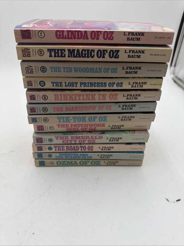 Lot of 12 Wonderful Oz Books 3-14 L Frank Baum Del Rey Ballantine Books