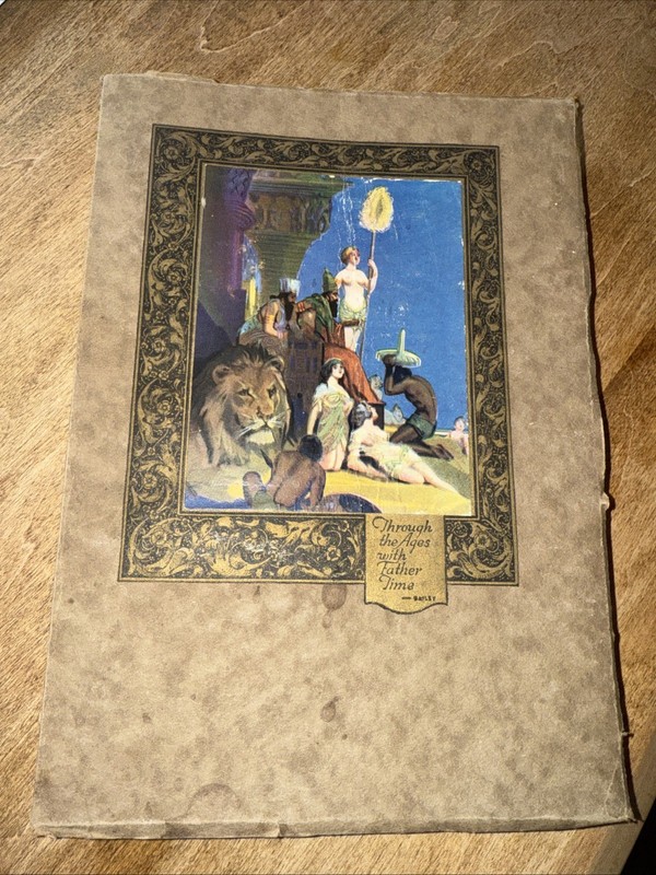 1922 Antique Short Story Book «Through the Ages with Father Time»