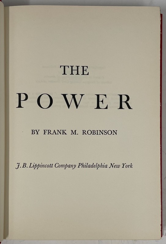 First Edition Frank M. Robinson The Power J. B. Lippincott 1956 gallery