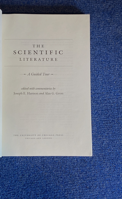 The Scientific Literature : A Guided Tour by Joseph E. Harmon 2007 Softcover gallery