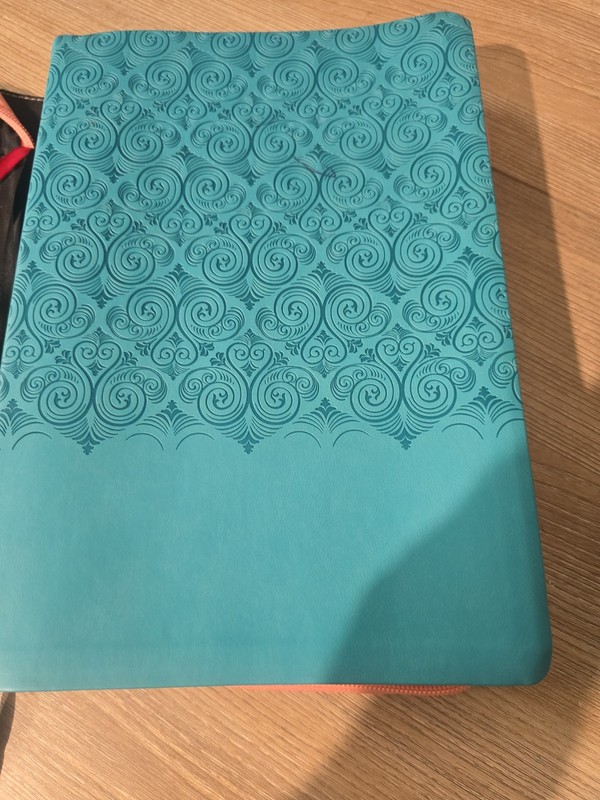 Zondervan Large Print NIV HOLY BIBLE leathersoft turquoise With Zip Open Case gallery