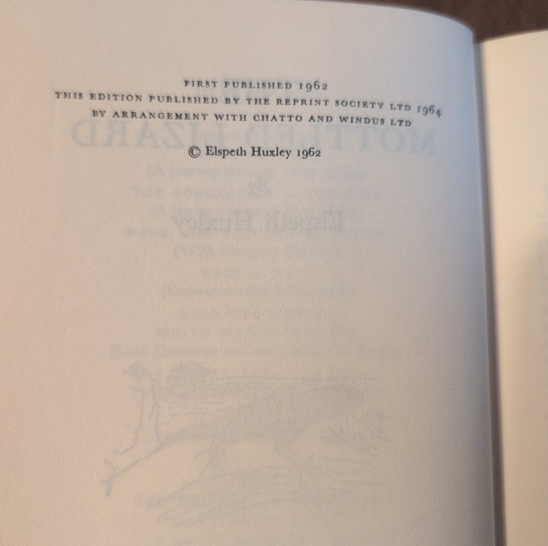 The Mottled Lizard by Elspeth Huxley 1964 Vintage British Hardcover gallery