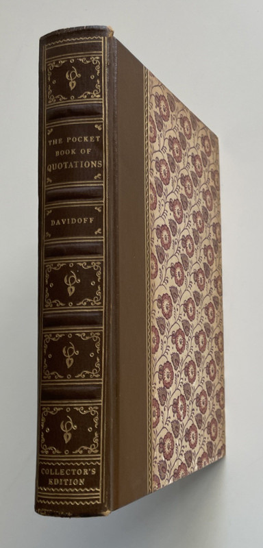 1942 Henry Davidoff The Pocket Book of Quotations Pocket Books Hardcover Vintage