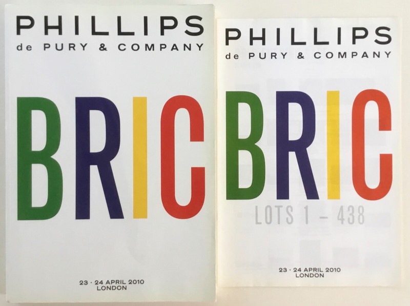Large Artist & Auction Book 544 Pages Phillips de Pury & Co BRIC 2010