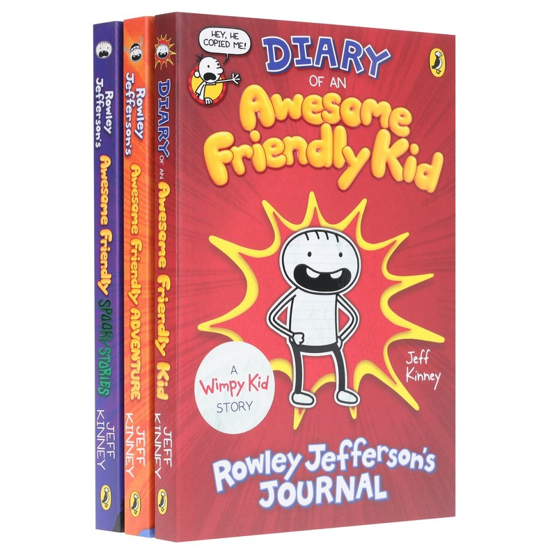 Diary of an Awesome Friendly Kid (Book 1-3) by Jeff Kinney 3 Book – Ages 7-12-PB
