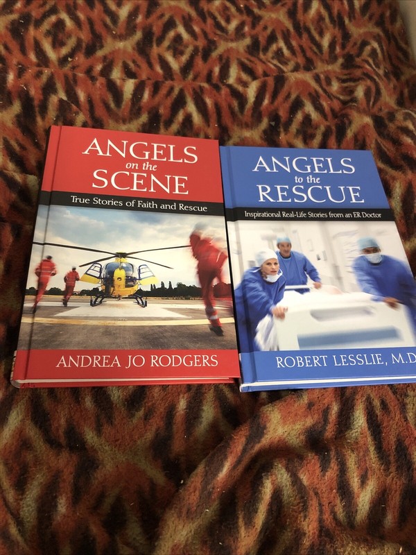 Angels on the Scene True Stories of Faith and Rescue 2 Book Lot Brand New