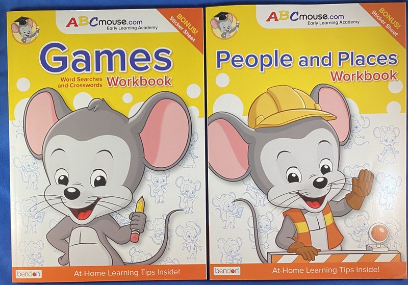 ABC Mouse Early Learning Academy Workbooks People & Places/Games Lot (2)Ages 2-8