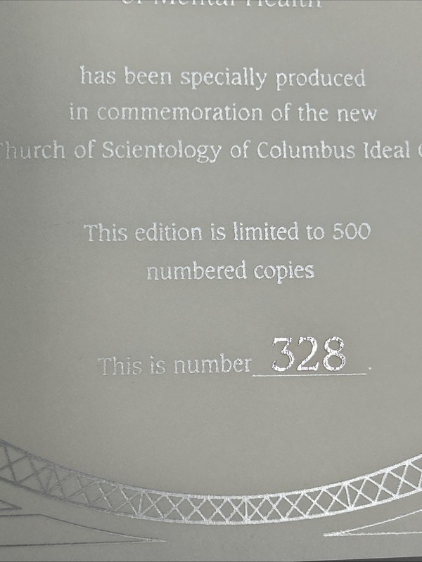 L. Ron Hubbard Dianetics Columbus Ideal Org Commemorative Edition 328/500 READ gallery