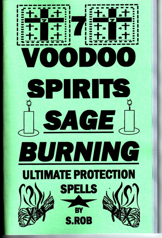 7 VOODOO SPIRITS SAGE BURNING ULTIMATE PROTECTION 72 page staple bound book