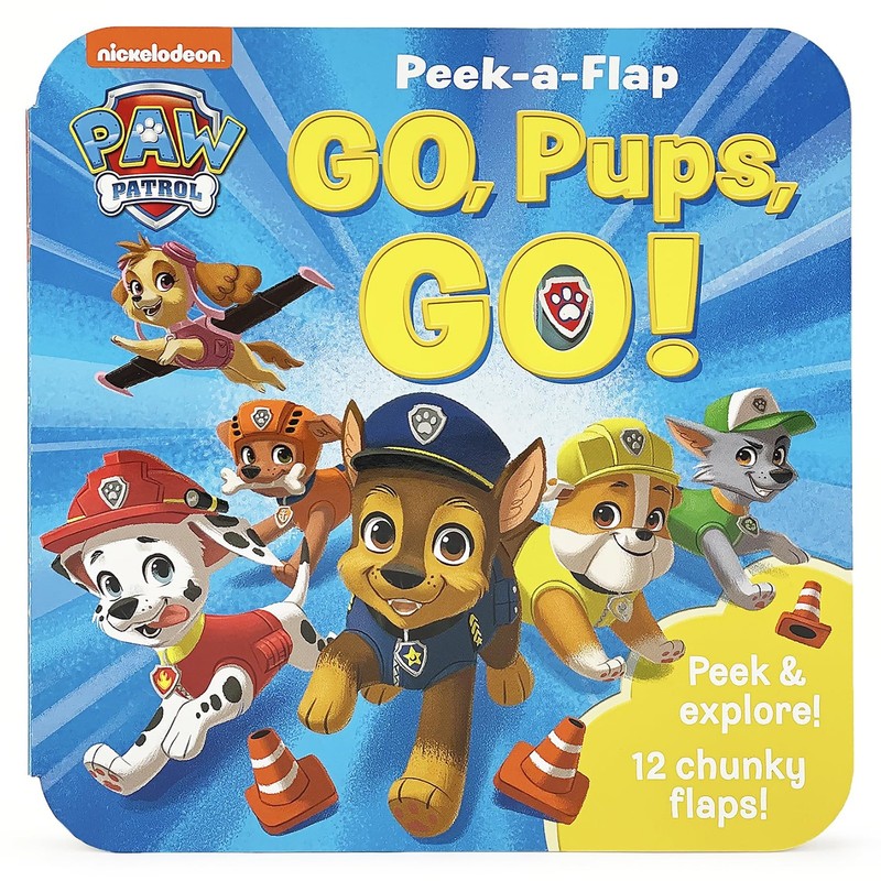 Peek-a-Flap Paw Patrol Go, Pups, Go! A Children’s Lift-a-Flap Board Book f…