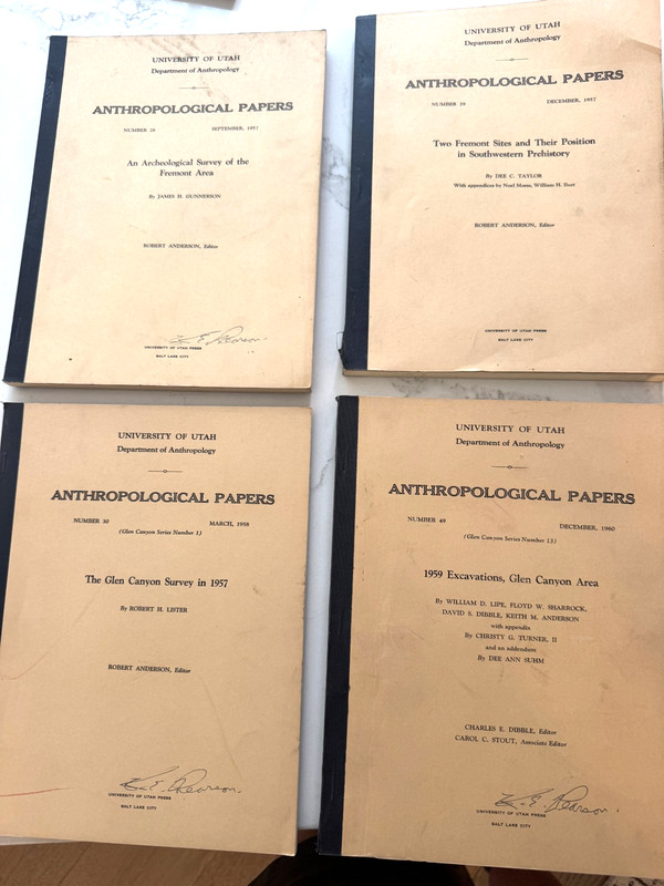 University of Utah Anthropological Papers Fremont Glen Canyon Archaeology Lot 4