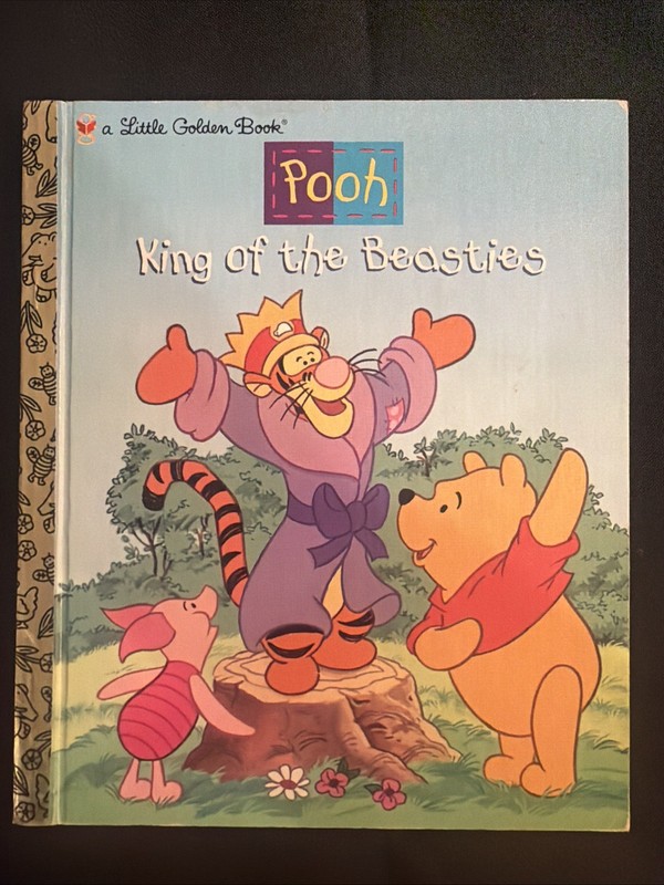 Vintage A Little Golden Book Pooh King Of The Beasties 1998 #6965