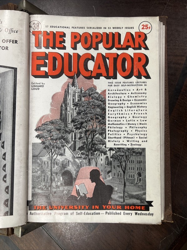 The Popular Educator 1938 in decorative Binder 8 Issues (37-42) gallery
