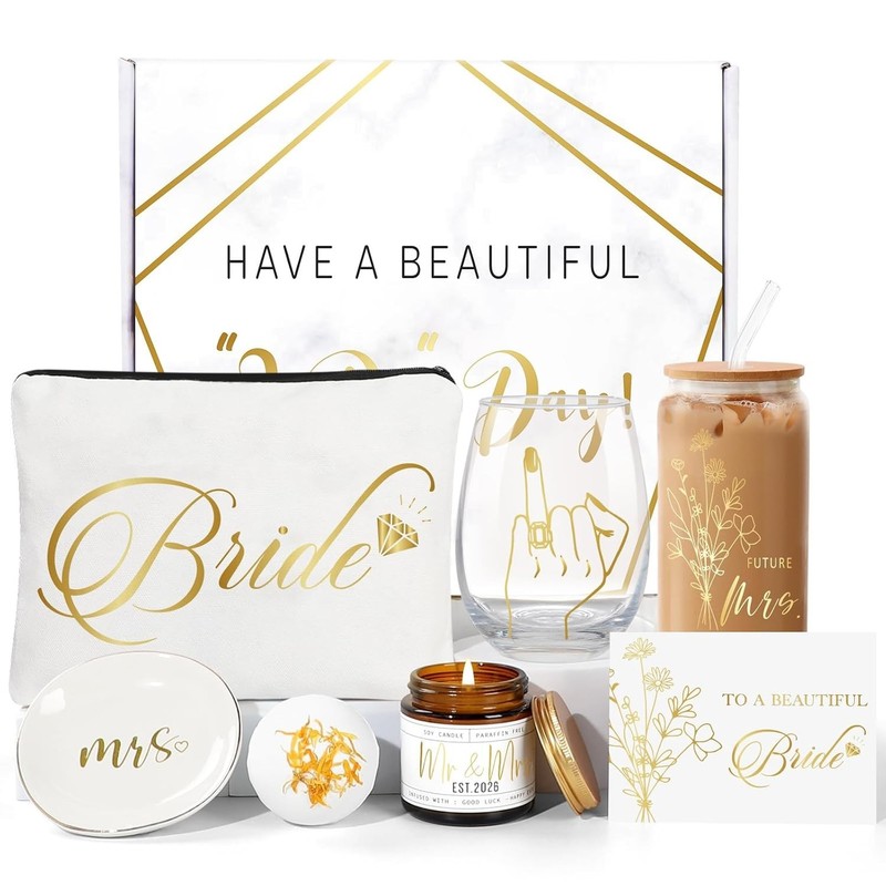 Elegant 7-Piece Bridal Shower Gift Set for Future Mrs - Romantic Keepsake gallery