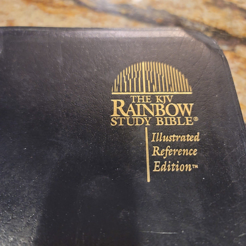 Rainbow Study Bible King James Version Black Gold Letter Color Coded Reference