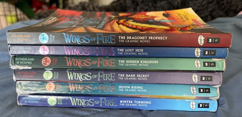 6 Wings Of Fire Books Lot Tui T. Sutherland 1,2,3,4,6,7 Graphic Novels Dragonet gallery