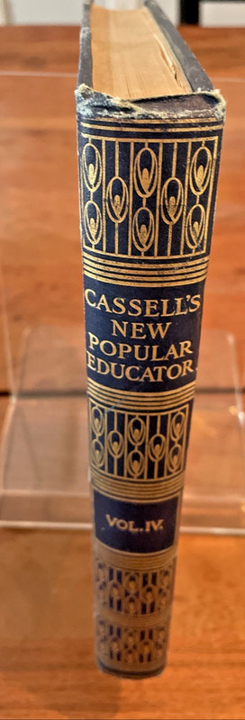 Cassell’s New Popular Educator Vol. IV Antique Decorative Book Vintage w/ Maps