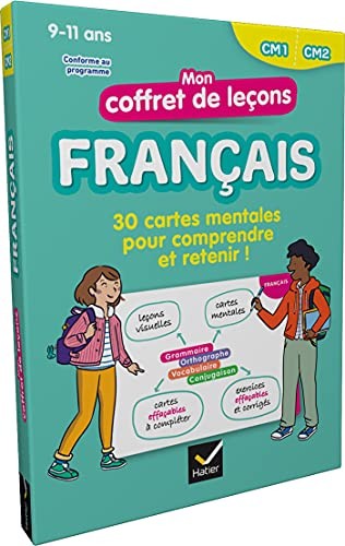 Mon coffret de leçons français CM1-CM2: 30 cartes mentales by Han, Christel The