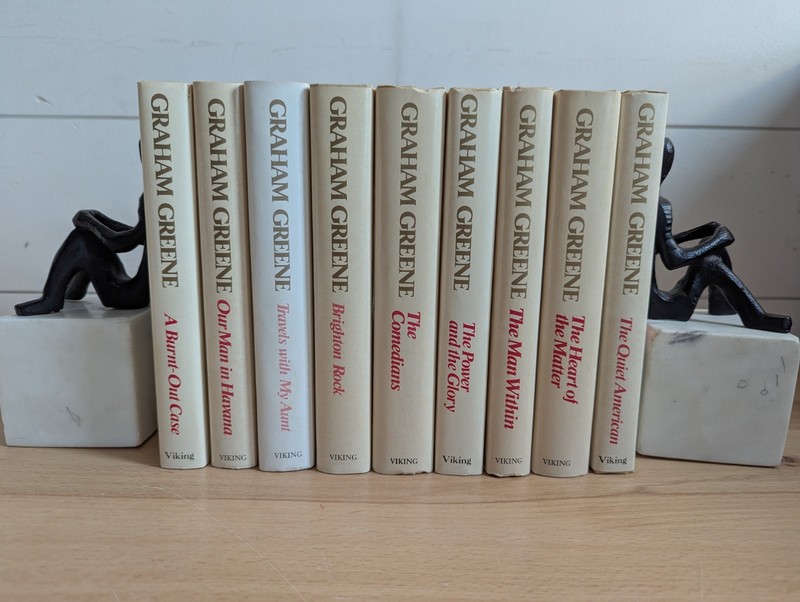 Lot of 9 Graham Greene novels (1982, Hardcover)