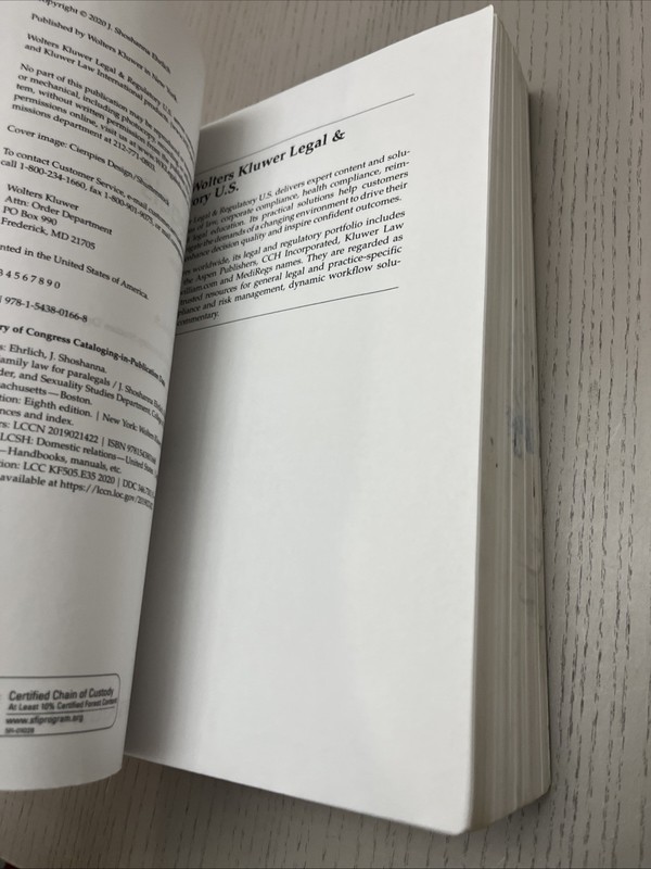 Aspen Paralegal Ser.: Family Law for Paralegals by J. Shoshanna Ehrlich... gallery