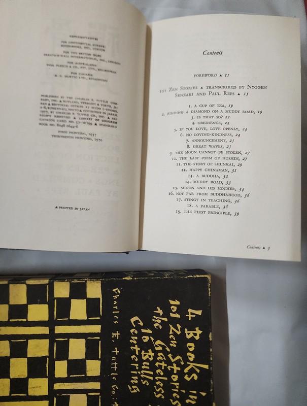 4 books in 1: 101 Zen Stories the gateless gate 10 bulls centering Japan 1970 gallery