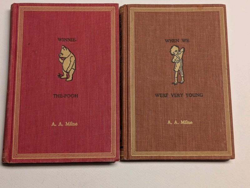 2 1961 Winnie the Pooh & When We We’re Young by A. A. Milne Hardcover Books
