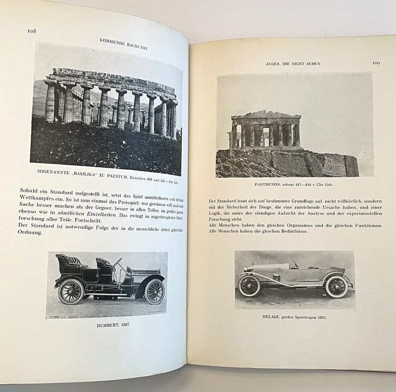 Kommende Baukunst 1926 Le Corbusier Toward Architecture HC German Photos Plans gallery