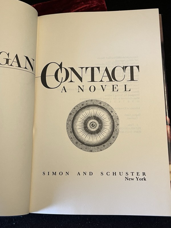 Carl Sagan Contact A Novel 1985 w/DJ Science Fiction Book Vintage gallery