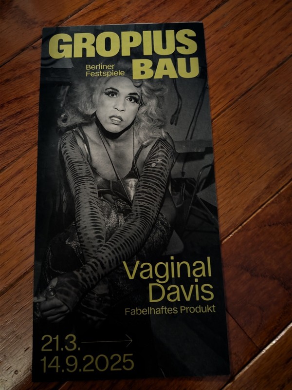 Vaginal Davis gropius bau brochure rare 2025 booklet pamphlet exhibition pop art
