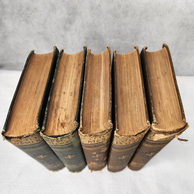 Louisa May Alcott 5 Brown Books Little Women Men Rose in Bloom 8 Cousins Jo boys gallery