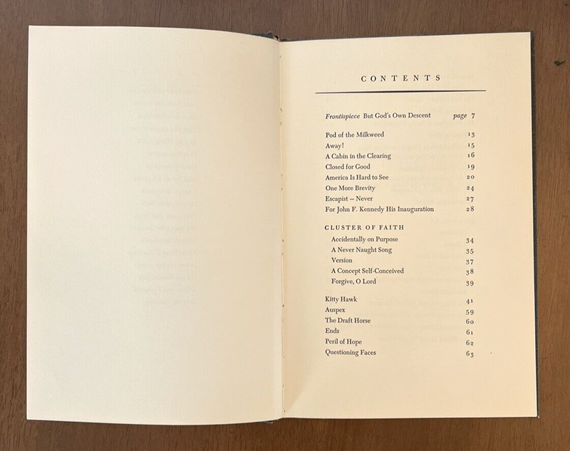 IN THE CLEARING by ROBERT FROST 3rd Printing June 1962 by Holt Rinehart Winston gallery