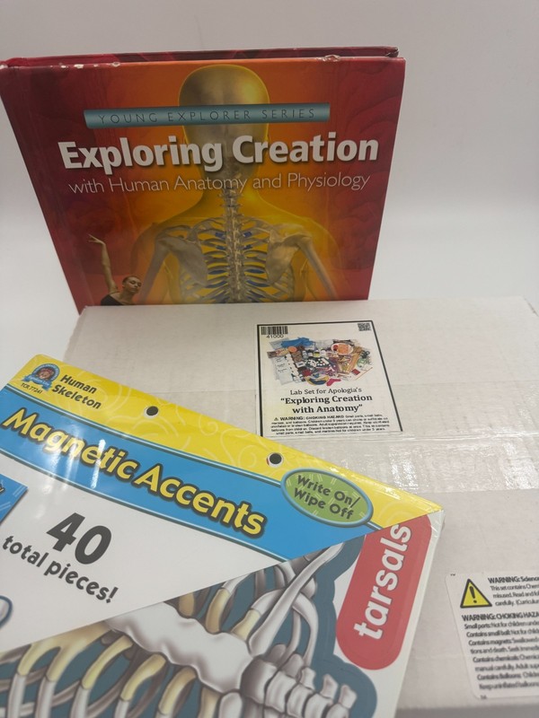 Apologia Anatomy and Physiology Homeschool Bundle Textbk, NEW Lab Kit & Skeleton