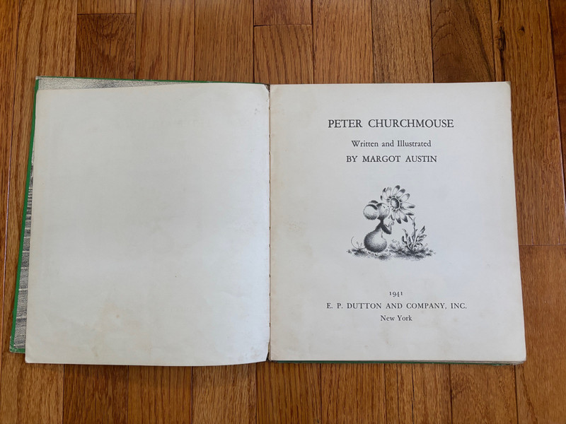 Vintage Children's Book, Peter Churchmouse, 1941, MARGOT AUSTIN DG gallery